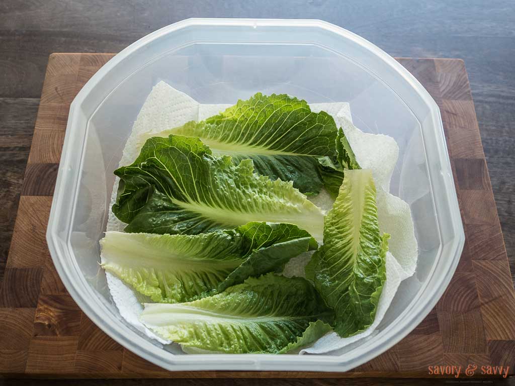 storing lettuce