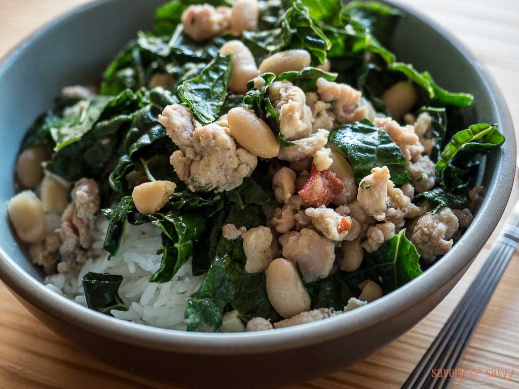 Sausage with Tuscan Kale and White Bean Recipe