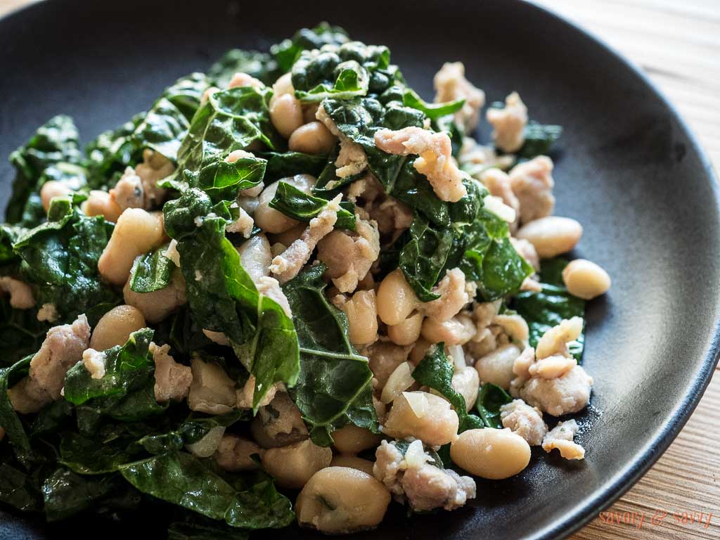 Sausage with Tuscan Kale and White Bean Recipe